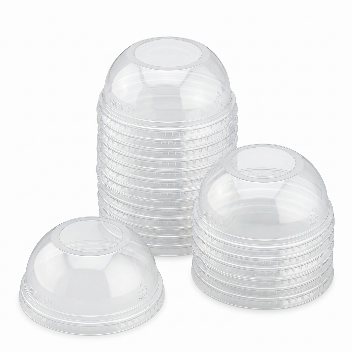 Tapa de domo abierta de plástico para vaso transparente | para vaso de 12 oz, 16 oz y 20 oz - vista 3
