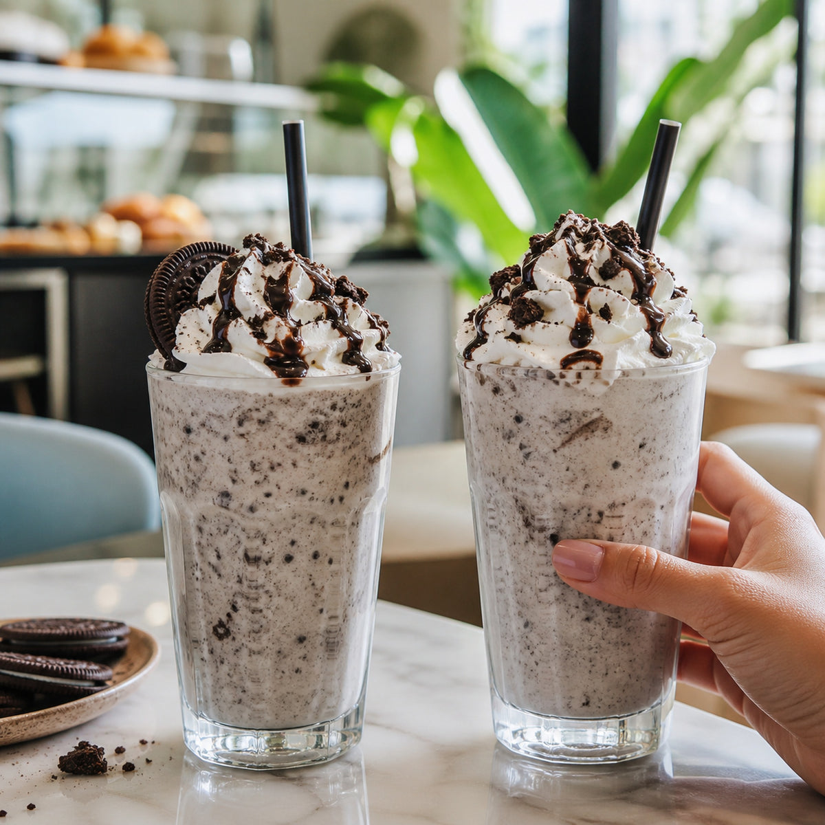 Base Big Train Cookies And Cream Bolsa 1.59 kg - en uso en barra de cafetería