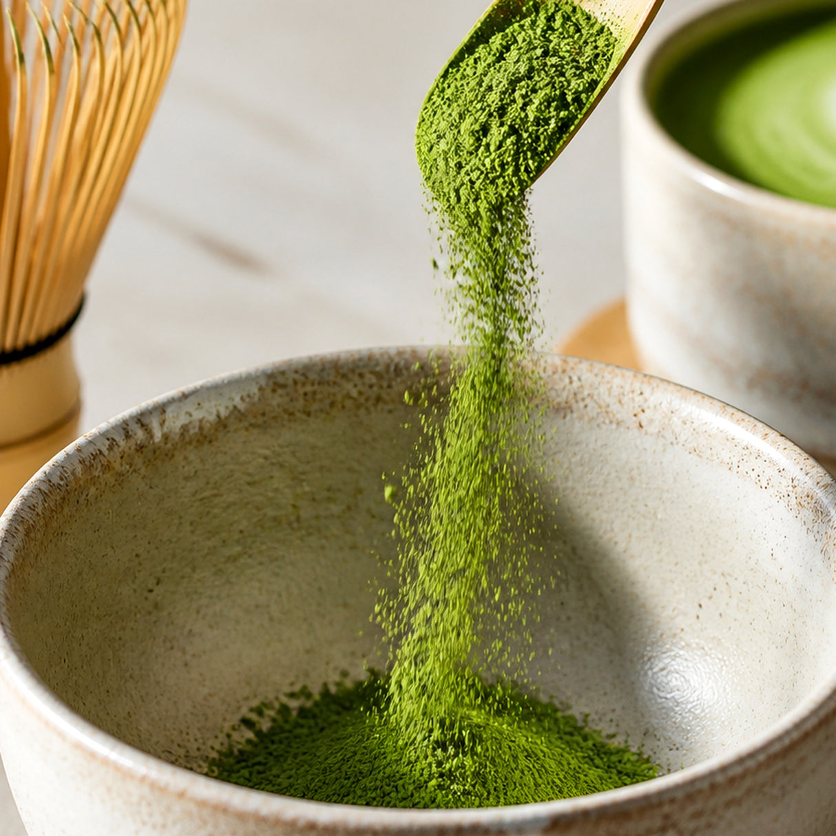 Base Big Train Matcha Flavor Bolsa 1590 Gramos - detalle de textura