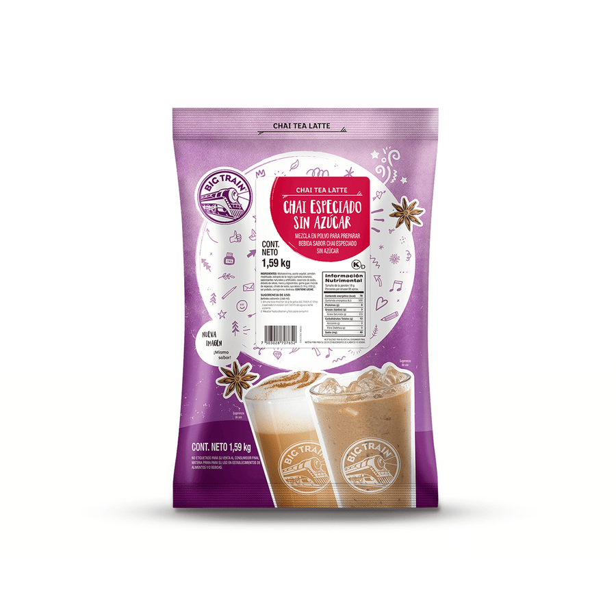 Big Train Base Spiced Chai Sugar Free Sin Azucar 1590 Gramos para cafeterías | Kitchen Experts KEX