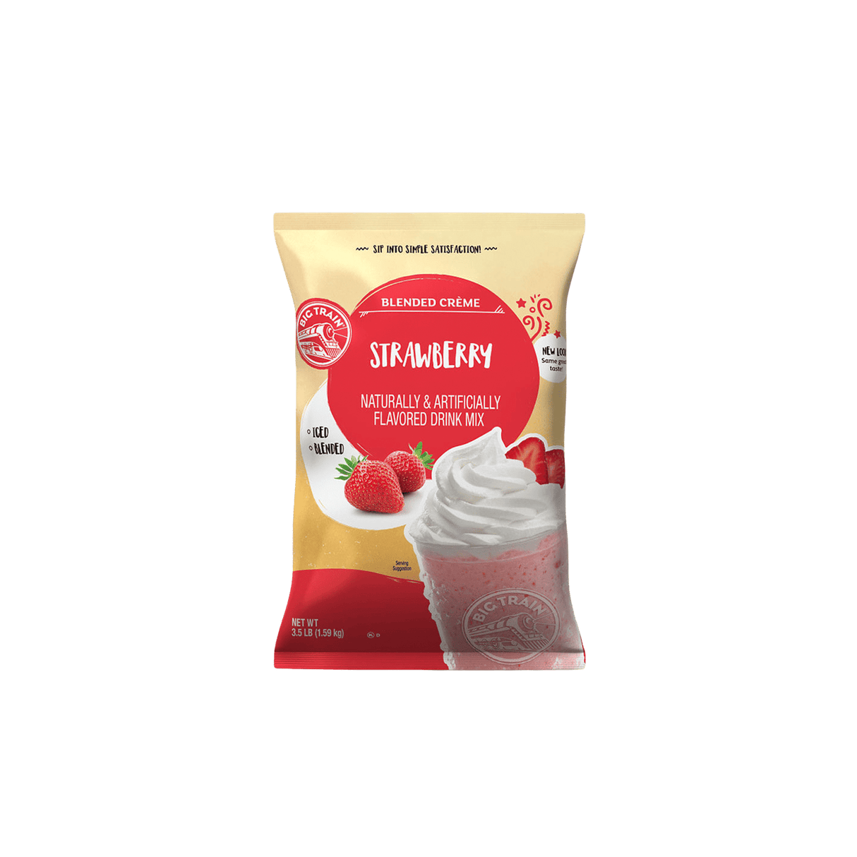 BASE BIG TRAIN STRAWBERRY FRESA CREAM BOLSA 1590 GRAMOS