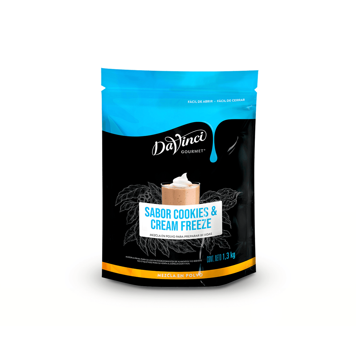 BASE DAVINCI COOKIES AND CREAM FREEZE BOLSA 1300 GRAMOS - Kitchen Experts KEXBases para bebidasDavinciKitchen Experts KEX