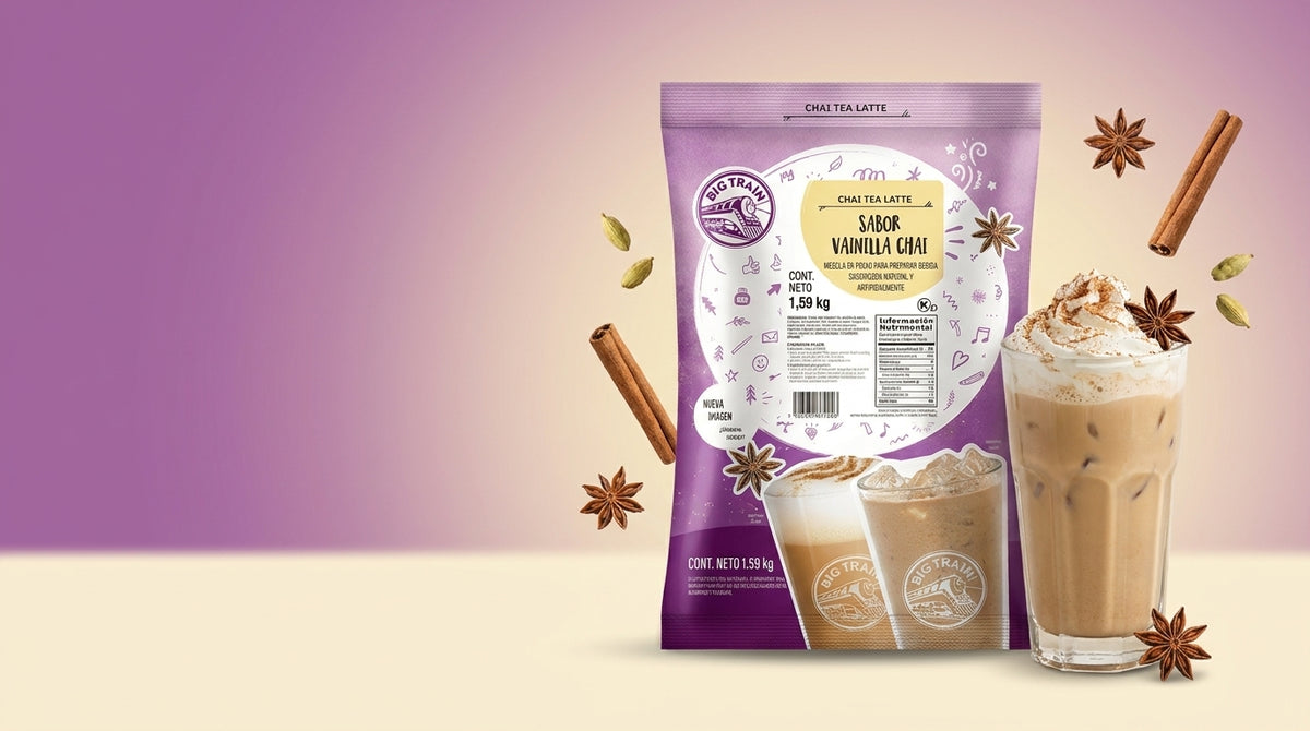Base Big Train Chai Vainilla con chai latte - banner promocional Kitchen Experts