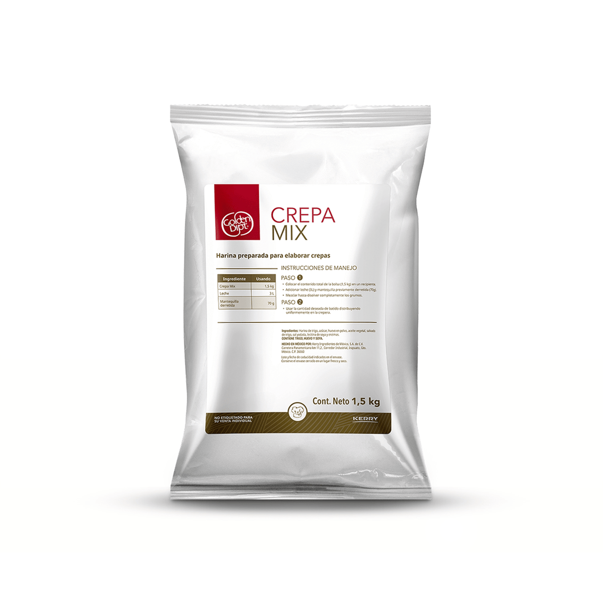 HARINA CREPA MIX BOLSA 1.5 KILOGRAMOS GOLDEN DIP - Kitchen Experts KEXHarinasGolden DiptKitchen Experts KEX