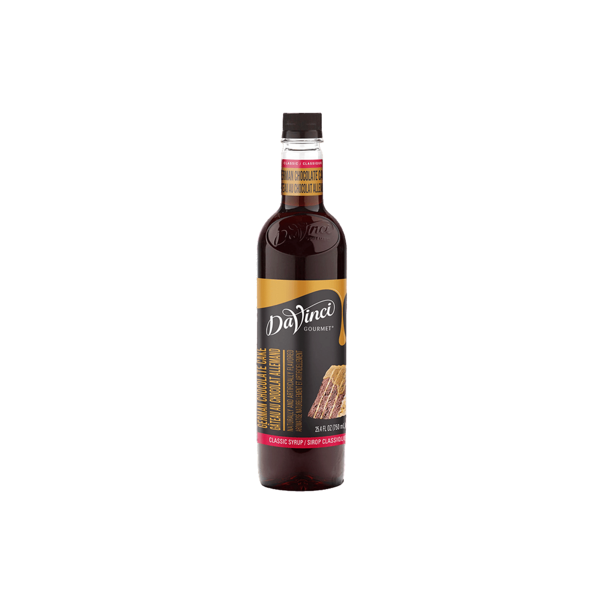 Jarabe DaVinci Sabor Pastel de Chocolate Alemán Botella 750 ml