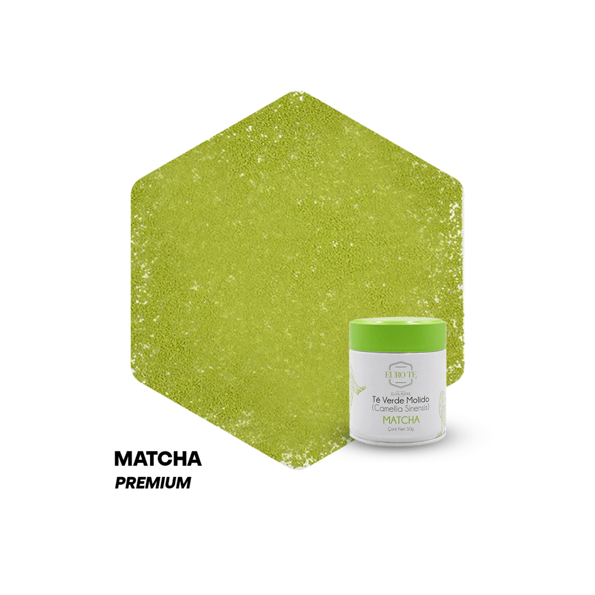 Matcha Premium Euro Té 50g | Té Verde Japonés en Lata de Alta Calidad para Lattes y Bebidas Gourmet