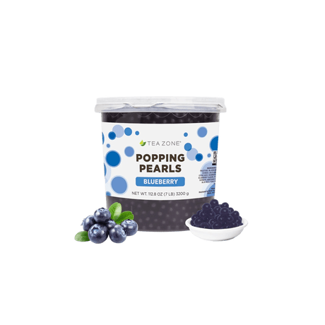 Popping Pearls Blueberry Tea Zone 3200g sabor mora azul para bebidas.