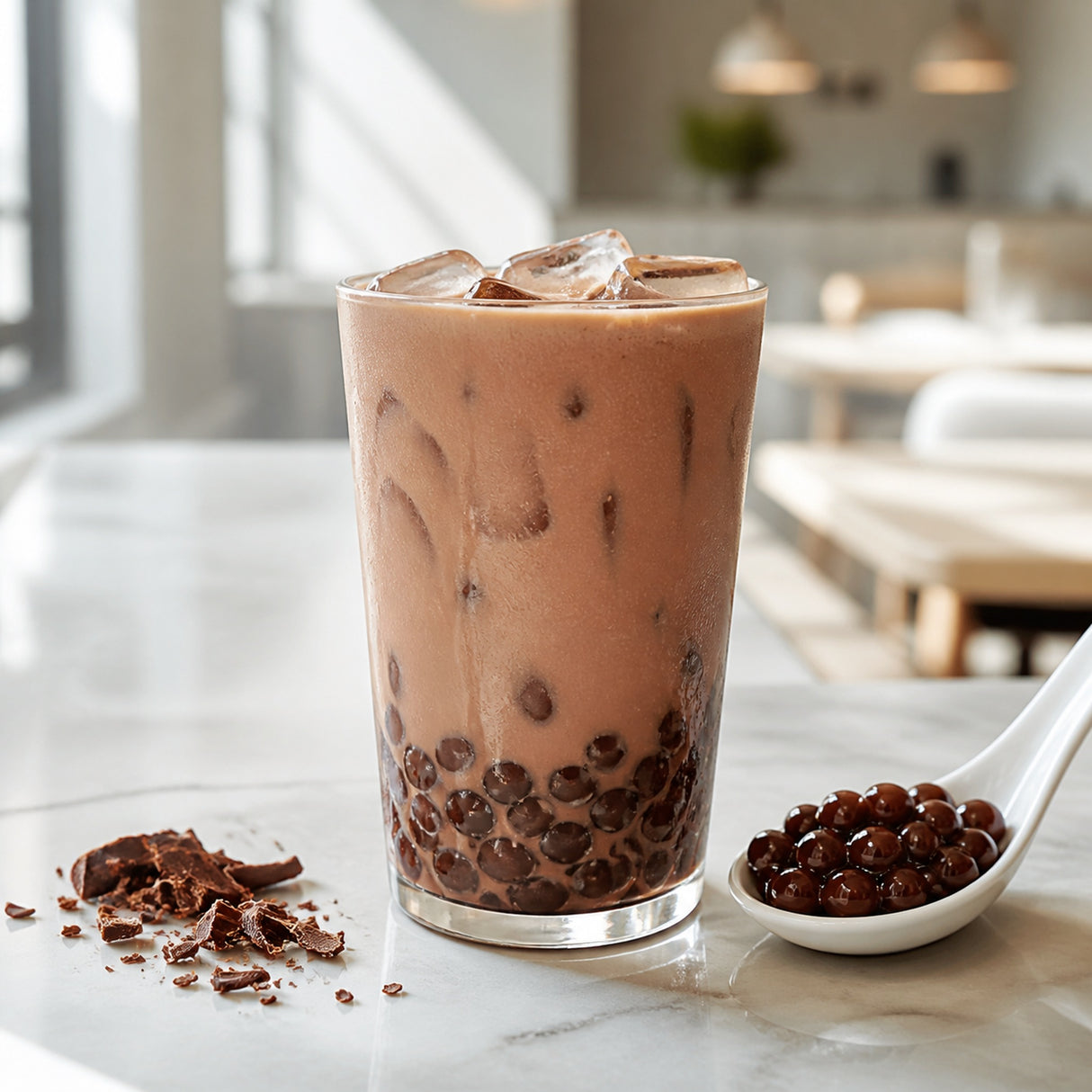 Popping Pearls Chocolate Tea Zone 3200g | Perlitas Explosivas - en uso en barra de cafetería