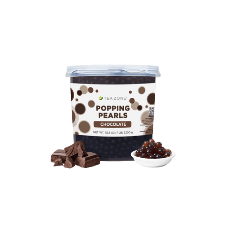 Popping Pearls Chocolate Tea Zone 3200g perlitas explosivas con sabor a chocolate para bebidas y postres.