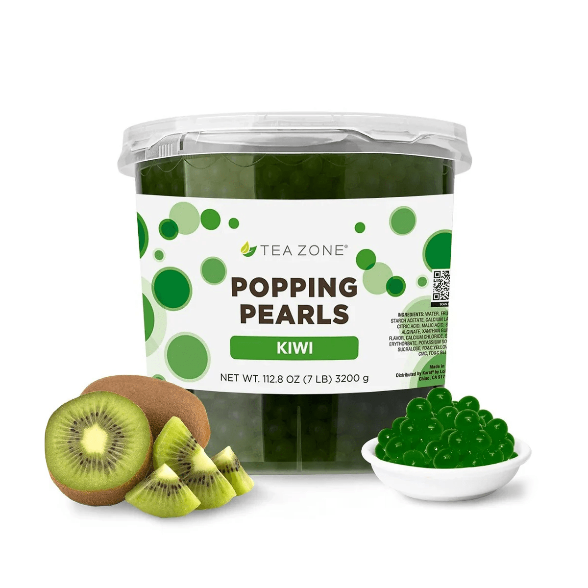 Popping Pearls Kiwi Tea Zone 3200g | Perlitas Explosivas - Kitchen Experts KEXJellys y Popping PearlsTea ZoneKitchen Experts KEX