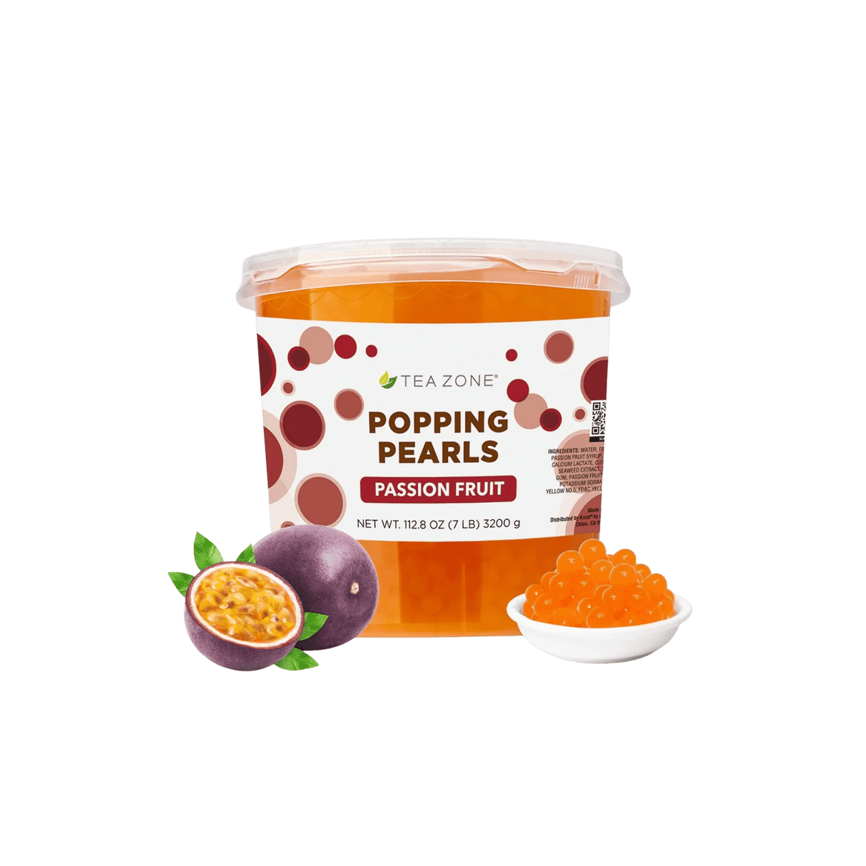 Popping Pearls Maracuyá Tea Zone 3200g | KEX Kitchen Experts - Toppings para Bubble Tea