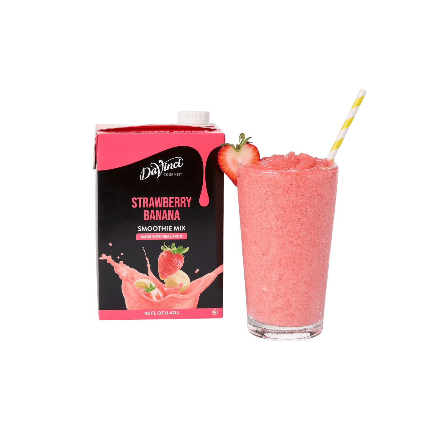 SMOOTHIE MIX DAVINCI GOURMET DE 1.42 L SABOR STRAWBERRY BANANA - FRESA PLATANO - CONCENTRADO - Kitchen Experts