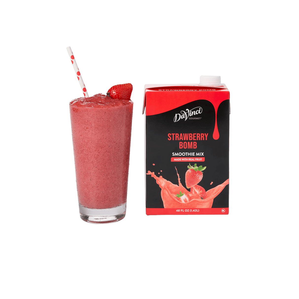 SMOOTHIE MIX DAVINCI GOURMET DE 1.42 L SABOR STRAWBERRY BOMB - FRESA - CONCENTRADO - Kitchen Experts