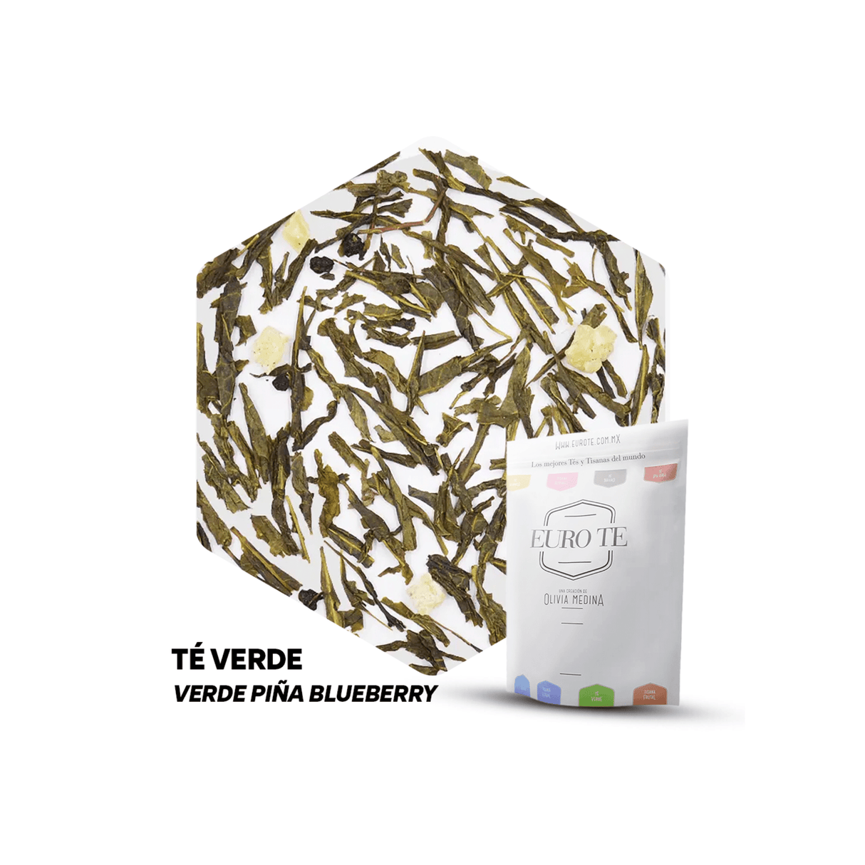TE VERDE VERDE PIÑA BLUEBERRY EURO TE BOLSA 250 GRAMOS - Kitchen Experts KEXTes y TisanasEuroteKitchen Experts KEX