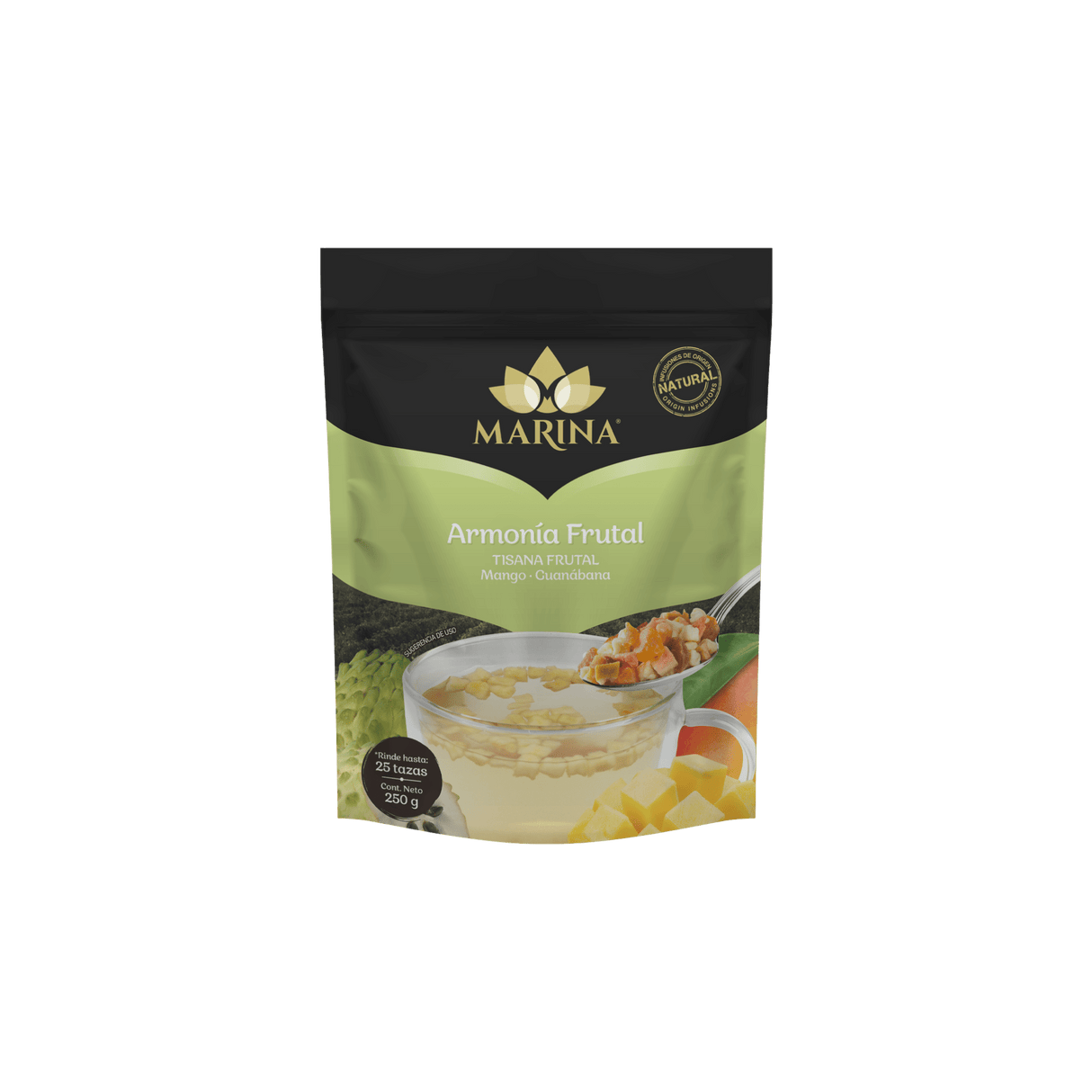 TISANA FRUTAL MANGO GUANABANA ARMONIA FRUTAL MARINA BOLSA 250 GRAMOS