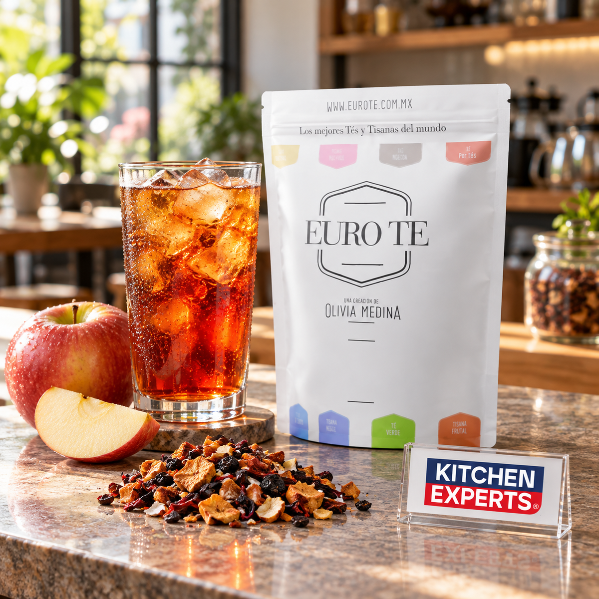 Tisana Frutal Manzana Euro Té 250 Gramos - escena KEX