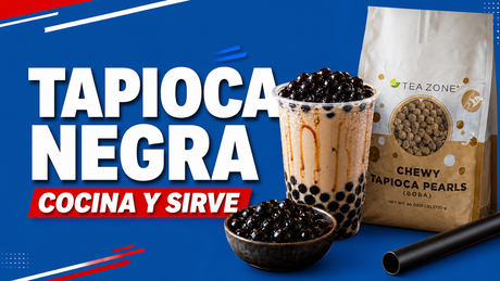 Tapioca negra Tea Zone cocida para bubble tea