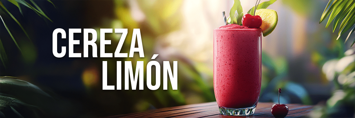 Disfruta el frappé de cereza con limón, una combinación intensa y refrescante perfecta para los días calurosos. ¡Sabor dulce y ácido en cada sorbo!