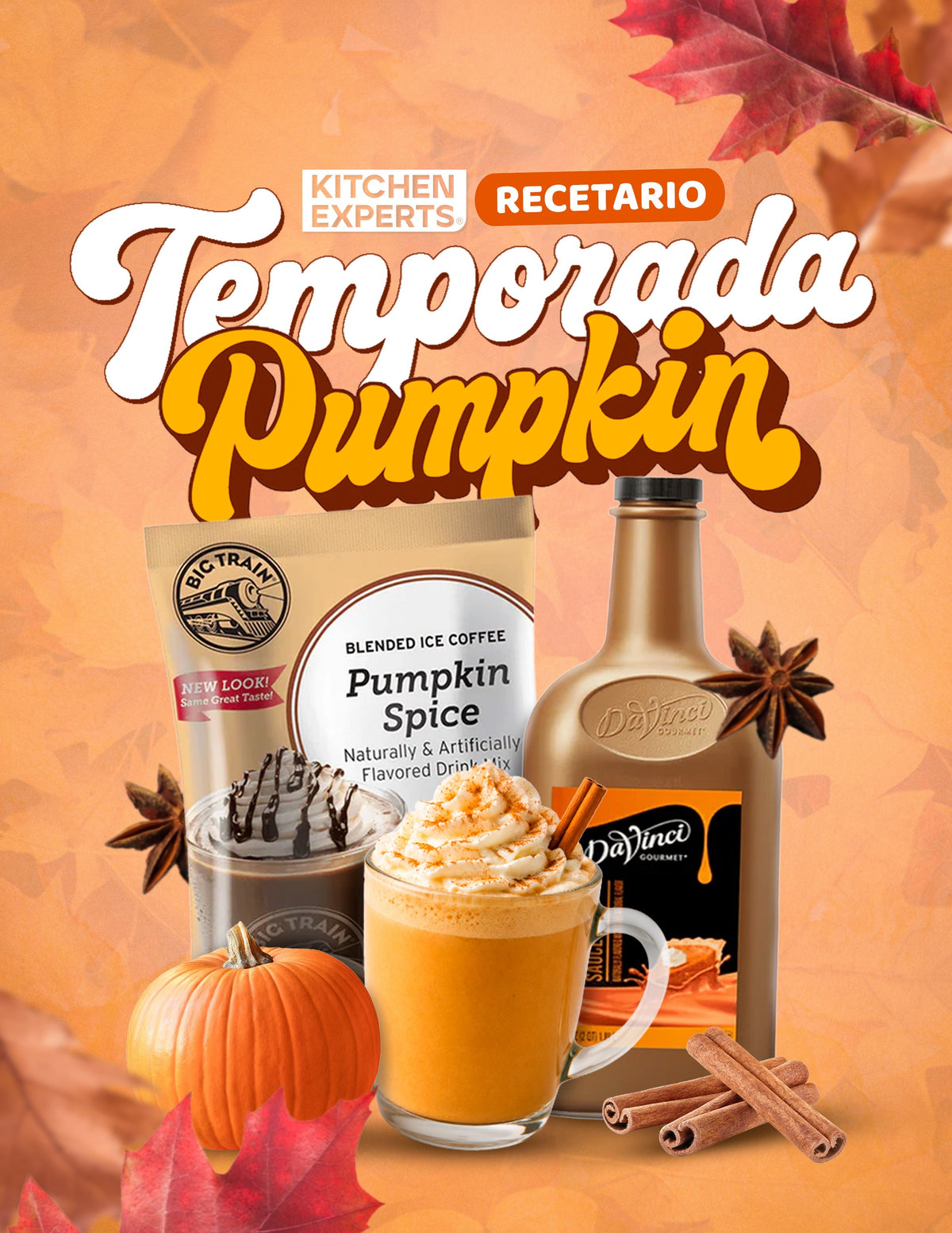Recetario Pumpkin 2026: 7 recetas de temporada para tu cafetería