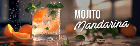 Explora el sabor vibrante del mojito de mandarina, una mezcla cítrica con menta e hielo ideal para refrescarte en cualquier momento. ¡Sabor natural en cada trago!