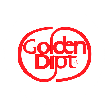 Logo oficial de Golden Dipt, marca especializada en empanizadores, rebozadores y soluciones para freír. Ingredientes de alta calidad para cocina profesional, ideal para restaurantes, catering y food service.