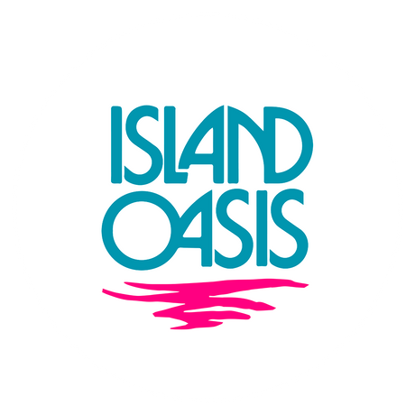 Logo oficial de Island Oasis, marca reconocida por sus mezclas congeladas para bebidas tropicales, smoothies y cócteles. Ingredientes naturales, ideales para bares, restaurantes y servicios de catering profesionales.