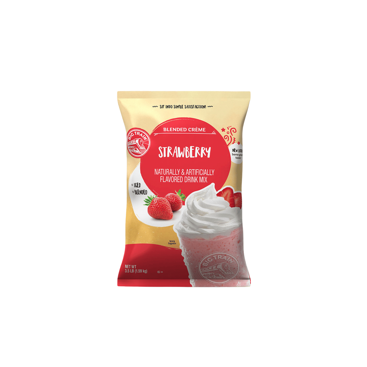 BASE BIG TRAIN STRAWBERRY FRESA CREAM BOLSA 1590 GRAMOS