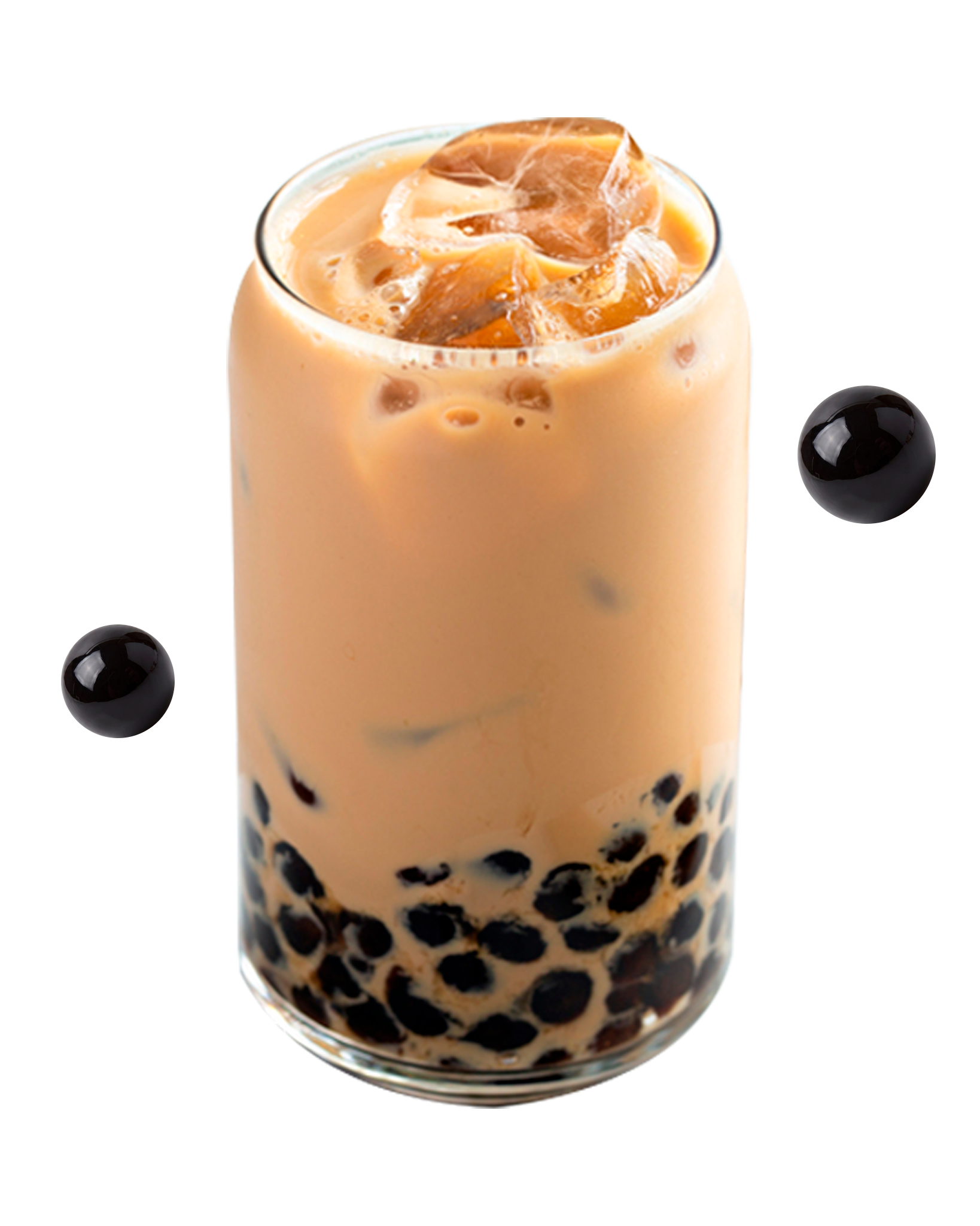 Milk tea con perlas de tapioca