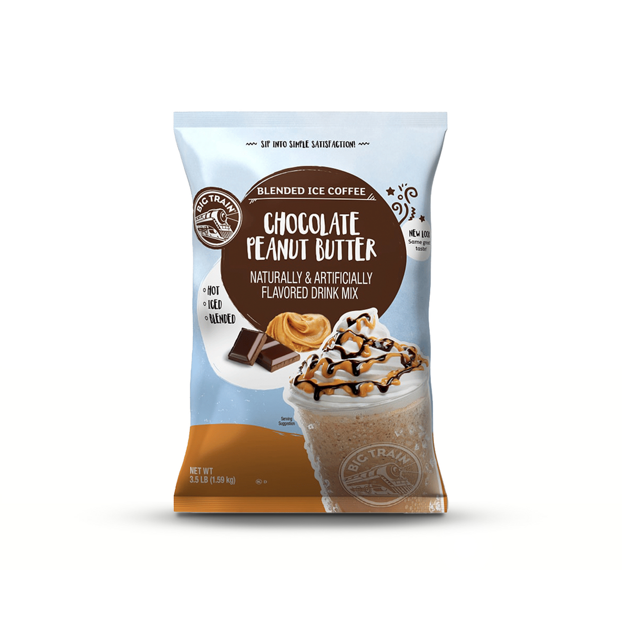 BASE BIG TRAIN CHOCOLATE PEANUT BUTTER  BOLSA 1590 GRAMOS