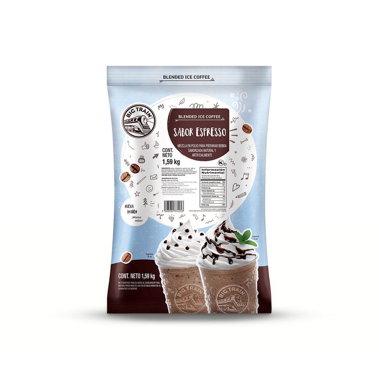 BASE BIG TRAIN ESPRESSO BOLSA 1590 GRAMOS