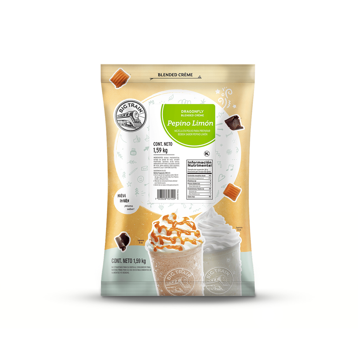 BASE BIG TRAIN PEPINO LIMON BOLSA 1590 GRAMOS