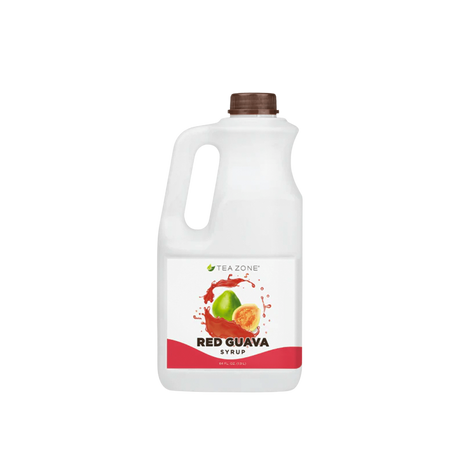 Concentrado Tea Zone sabor guayaba roja en botella de 1.9 L. Ideal para smoothies, frappés, tés frutales y cocteles gourmet. Tea Zone México – insumo para cafeterías