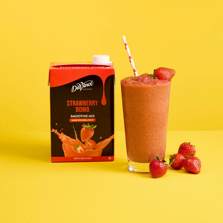 SMOOTHIE MIX DAVINCI GOURMET DE 1.42 L SABOR STRAWBERRY BOMB - FRESA 