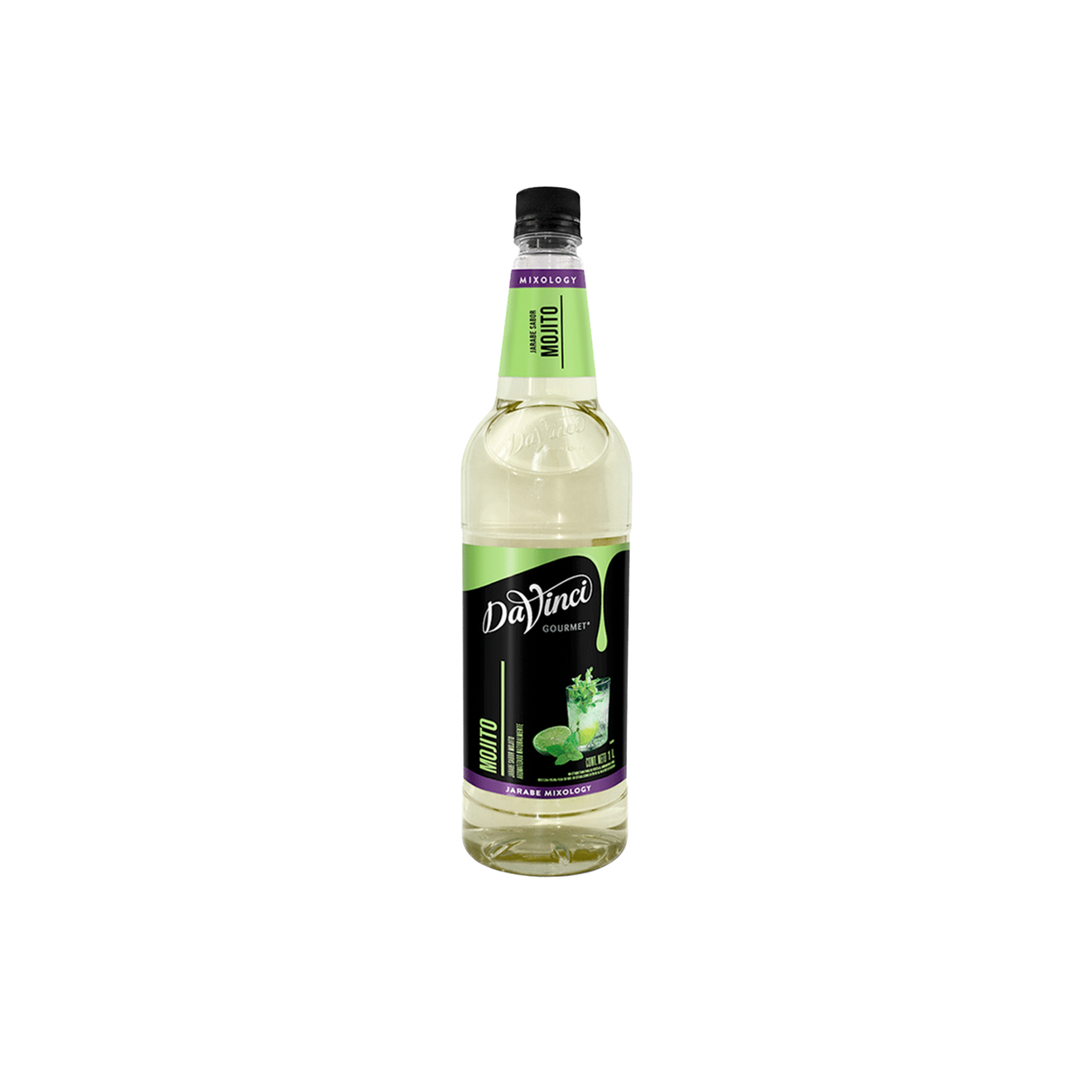 Jarabe DaVinci Sabor MOJITO (Mixología) – Botella 1 Litro | Saborizante Profesional para Bebidas y Cafés
