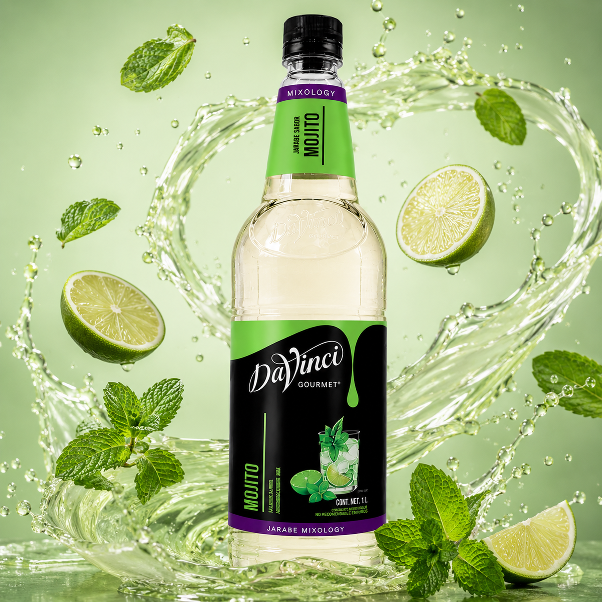 Jarabe DaVinci Mixología Mojito Botella 1 Litro