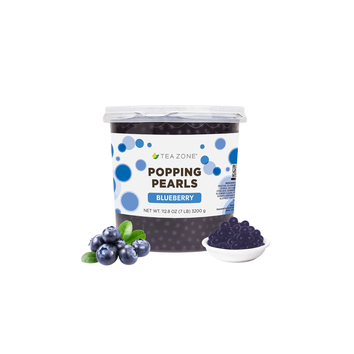 POPPING PEARLS BLUEBERRY MORA AZUL TEA ZONE BOTE 3200 GRAMOS