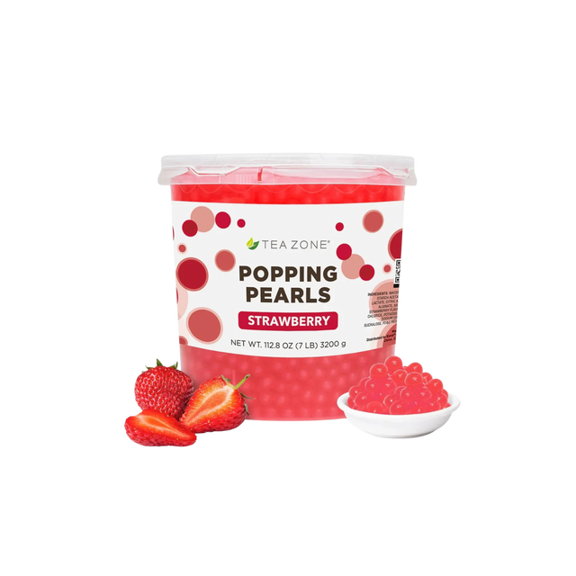 POPPING PEARLS FRESA TEA ZONE BOTE 3200 GRAMOS