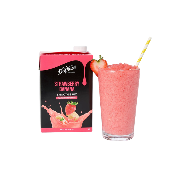 SMOOTHIE MIX DAVINCI GOURMET DE 1.42 L SABOR STRAWBERRY BANANA - FRESA PLATANO - CONCENTRADO