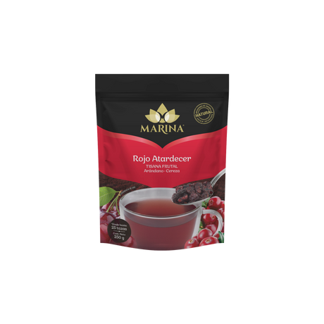TISANA FRUTAL ARANDANO CEREZA ROJO ATARDECER MARINA BOLSA 250 GRAMOS