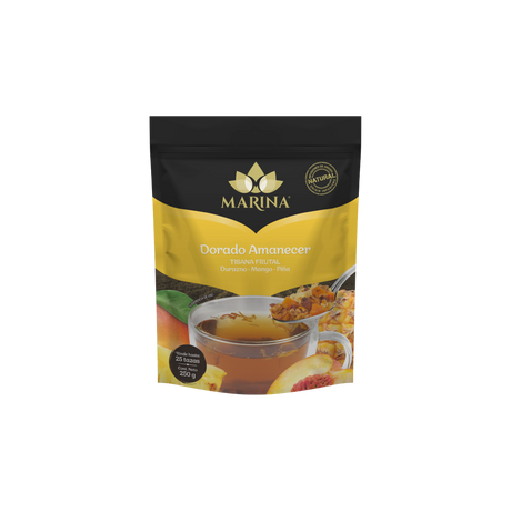 TISANA FRUTAL DURAZNO MANGO Y PIÑA  DORADO AMANECER MARINA BOLSA 500 GRAMOS