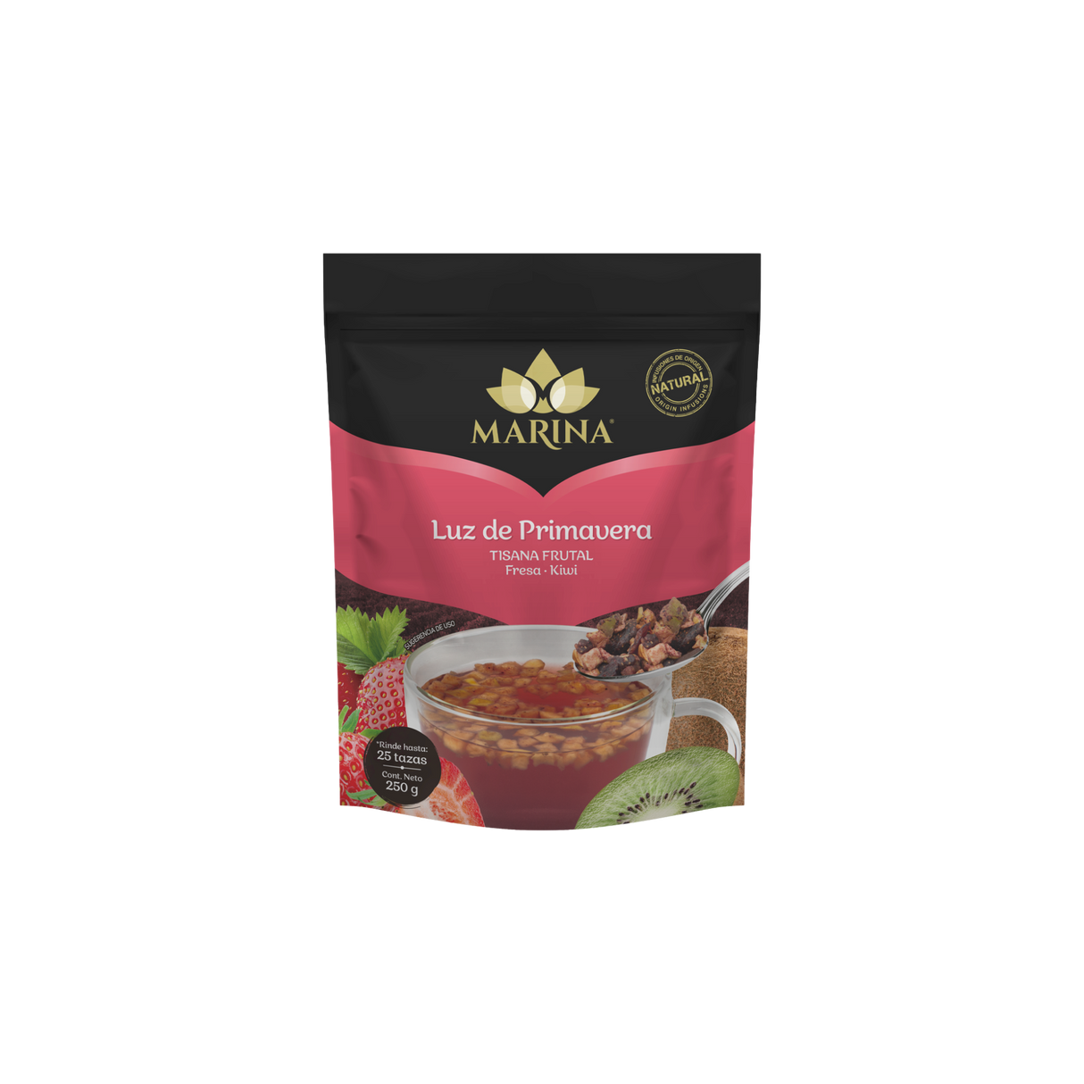 TISANA FRUTAL  FRESA KIWI LUZ DE PRIMAVERA MARINA BOLSA 250 GRAMOS