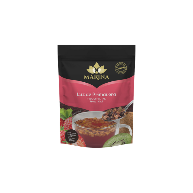 TISANA FRUTAL  FRESA KIWI LUZ DE PRIMAVERA MARINA BOLSA 250 GRAMOS