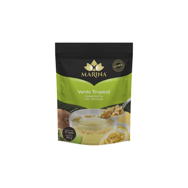 TISANA FRUTAL KIWI Y MARACUYA VERDE TROPICAL MARINA BOLSA 500 GRAMOS