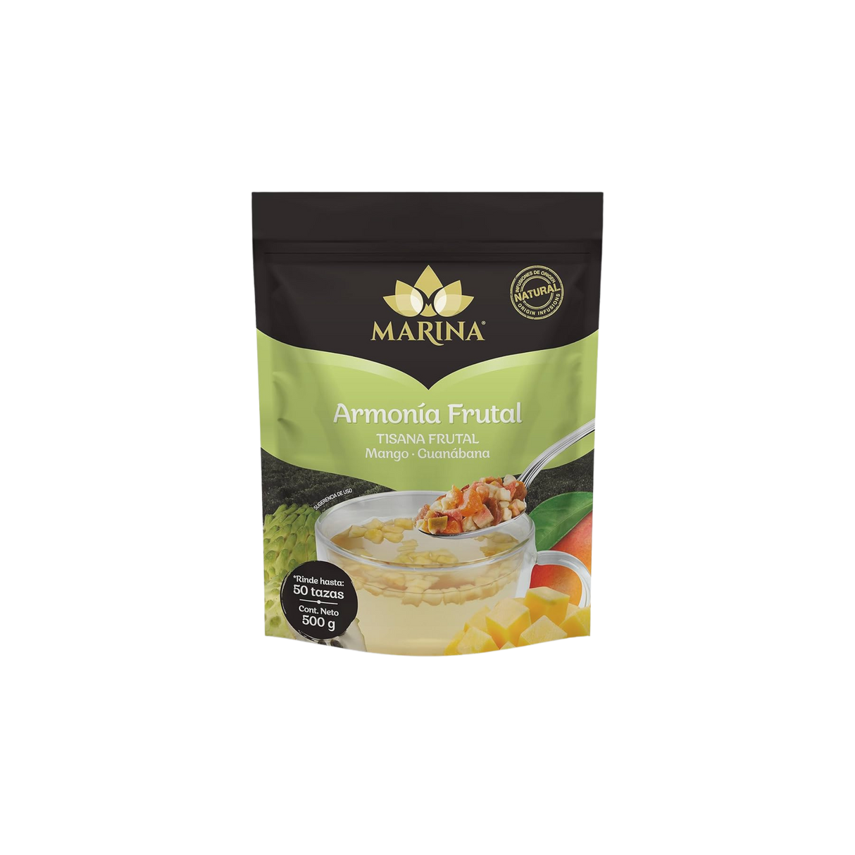 TISANA FRUTAL MANGO GUANABANA ARMONIA FRUTAL MARINA BOLSA 500 GRAMOS