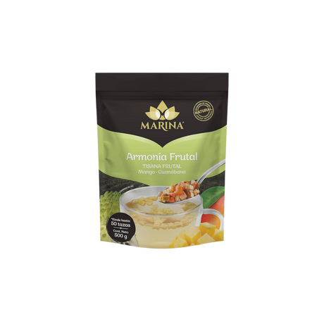 TISANA FRUTAL MANGO GUANABANA ARMONIA FRUTAL MARINA BOLSA 500 GRAMOS