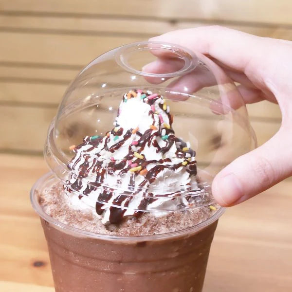 Tapa de domo de plástico para vaso transparente | para vaso de 12 oz, 16 oz y 20 oz