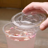 Tapa plana para vaso con orificio para popote | para vaso de 12 oz, 16 oz y 20 oz