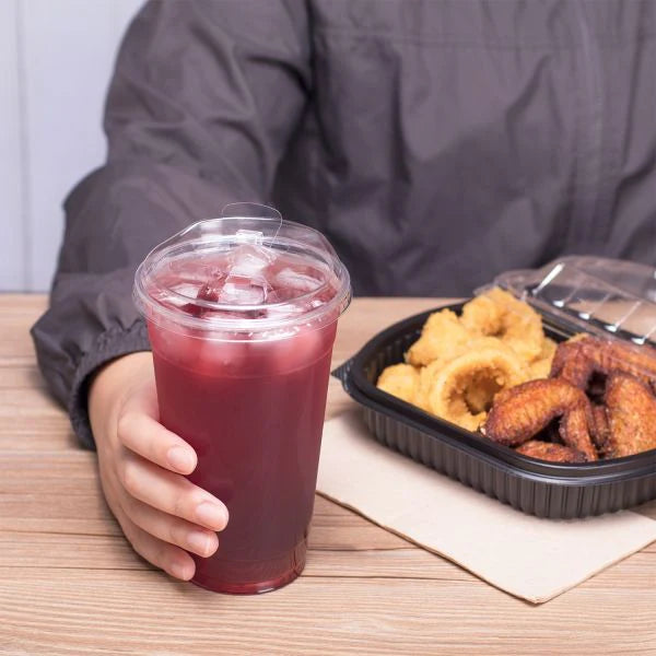 Tapas Sipper con tapa abatible y orificio para popote | para vaso de 12oz, 16 oz y 20 oz