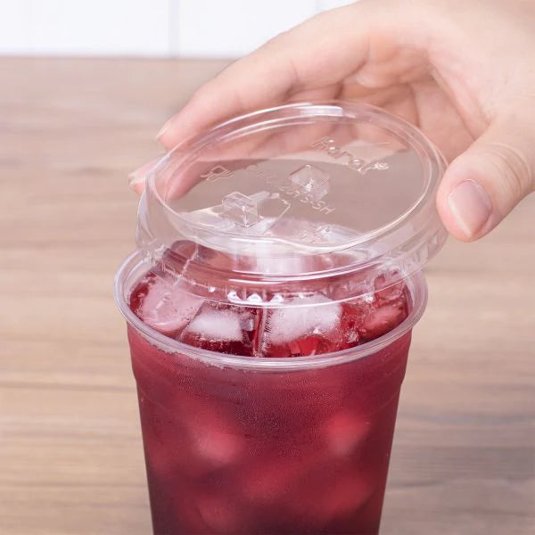 Tapas Sipper con tapa abatible y orificio para popote | para vaso de 12oz, 16 oz y 20 oz