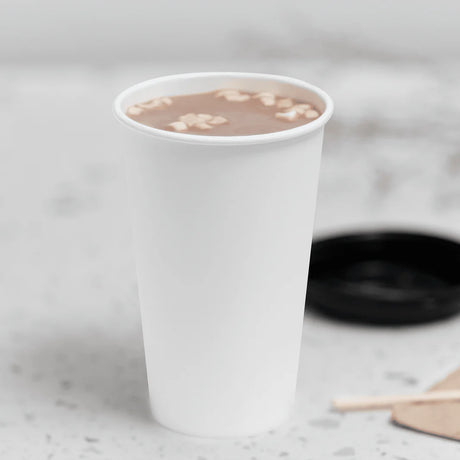 Vasos para café de papel de 16 oz, color Blanco